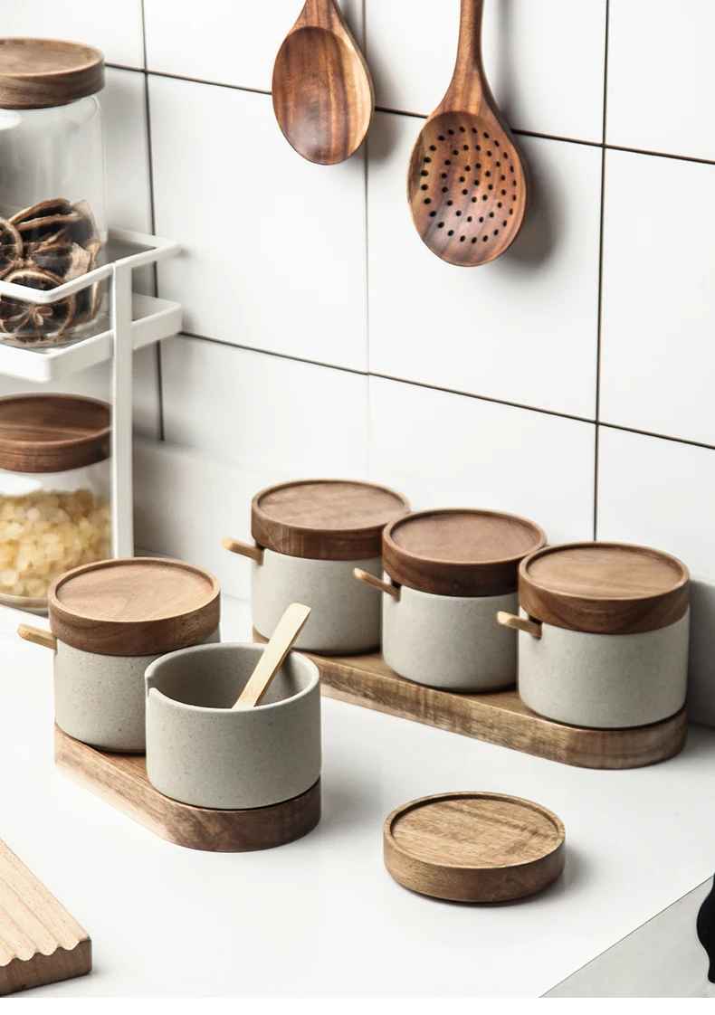 bouteilleepice bois ceramique couleurepure
